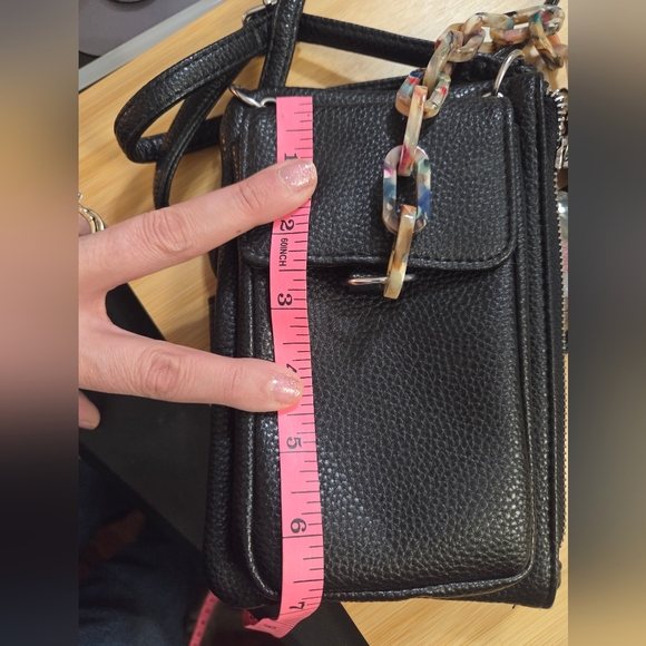 Mundi Black Women's Cornelia Bag with Multicolor Chain - Vegan Material - Picture 9 of 15